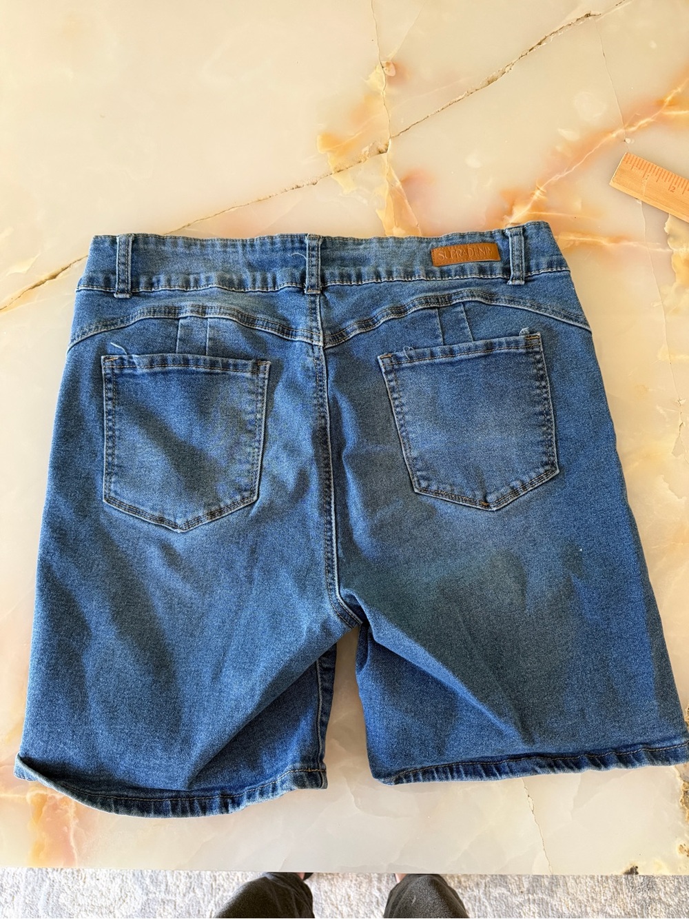 GOGO High-Waist Denim Shorts in Blue